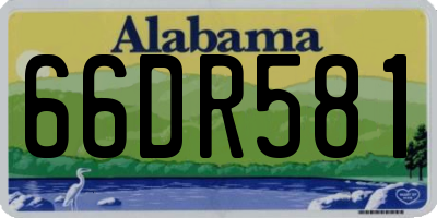 AL license plate 66DR581
