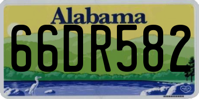 AL license plate 66DR582