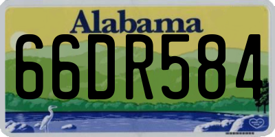 AL license plate 66DR584