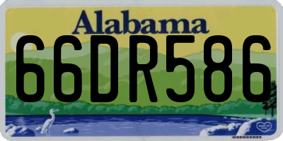 AL license plate 66DR586