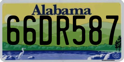 AL license plate 66DR587