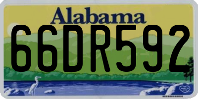 AL license plate 66DR592