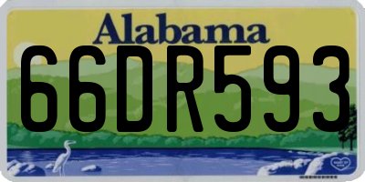 AL license plate 66DR593