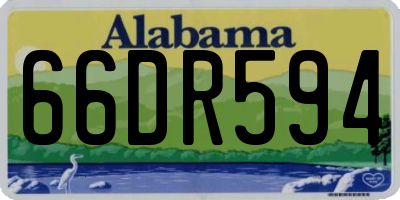 AL license plate 66DR594