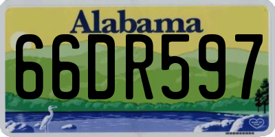 AL license plate 66DR597