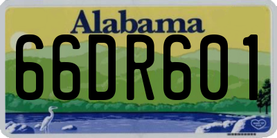 AL license plate 66DR601