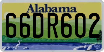 AL license plate 66DR602