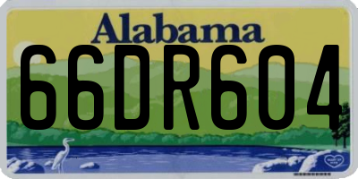 AL license plate 66DR604