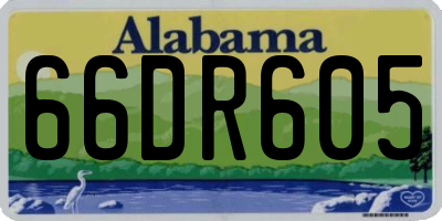 AL license plate 66DR605