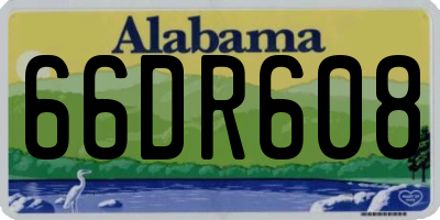 AL license plate 66DR608