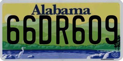 AL license plate 66DR609