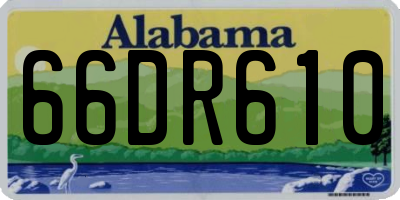 AL license plate 66DR610