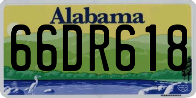 AL license plate 66DR618