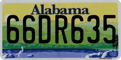 AL license plate 66DR635