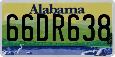 AL license plate 66DR638