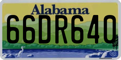 AL license plate 66DR640
