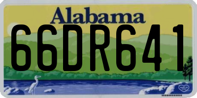 AL license plate 66DR641