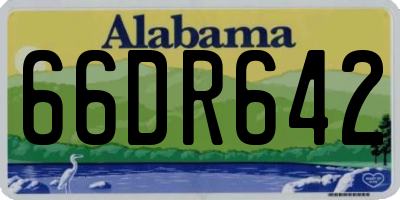AL license plate 66DR642