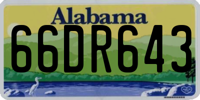 AL license plate 66DR643