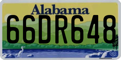 AL license plate 66DR648