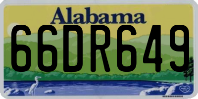 AL license plate 66DR649