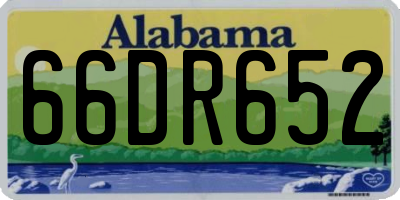 AL license plate 66DR652