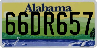 AL license plate 66DR657