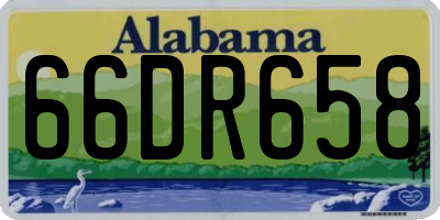 AL license plate 66DR658