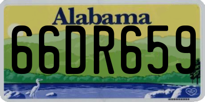 AL license plate 66DR659