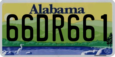 AL license plate 66DR661
