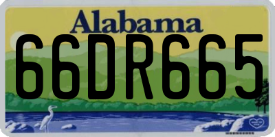 AL license plate 66DR665