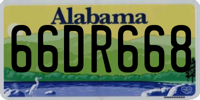 AL license plate 66DR668