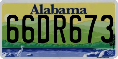 AL license plate 66DR673