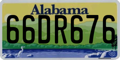 AL license plate 66DR676