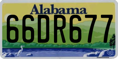 AL license plate 66DR677