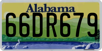 AL license plate 66DR679