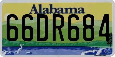 AL license plate 66DR684
