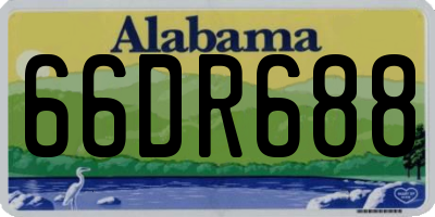 AL license plate 66DR688