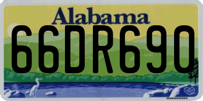 AL license plate 66DR690