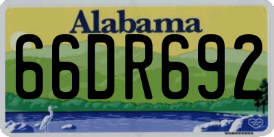 AL license plate 66DR692