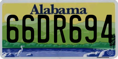 AL license plate 66DR694