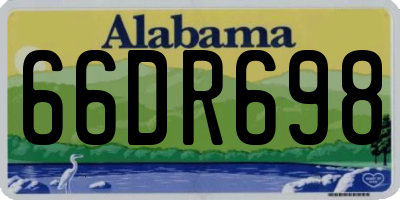 AL license plate 66DR698
