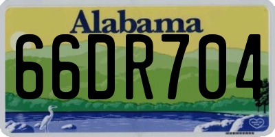 AL license plate 66DR704