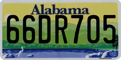 AL license plate 66DR705
