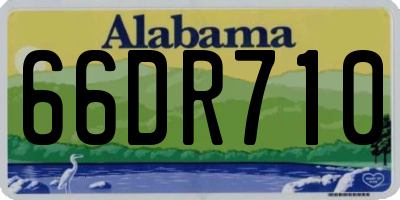 AL license plate 66DR710