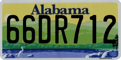 AL license plate 66DR712