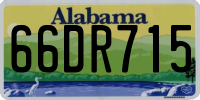 AL license plate 66DR715