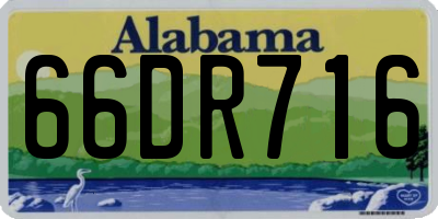 AL license plate 66DR716