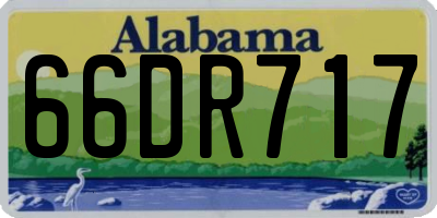 AL license plate 66DR717