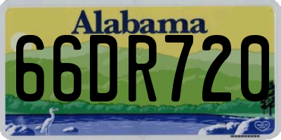 AL license plate 66DR720